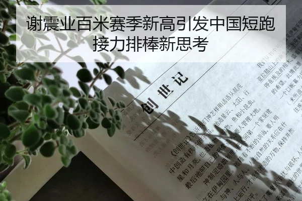 谢震业百米赛季新高引发中国短跑接力排棒新思考